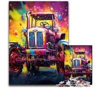 Puzzle da 1000 pezzi per adulti a tema trattore, puzzle difficili per adulti, perfetti per il divertimento in famiglia a Natale, Ringraziamento, compleanni e Pasqua, 50x75CM/19,68x29,52 pollici.