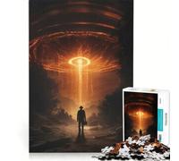 Puzzle da 1000 pezzi per adulti a tema UFO e rapimento alieno gioco per famiglie impegnativo da completare ideale per rafforzare il legame di coppia 38x26cm
