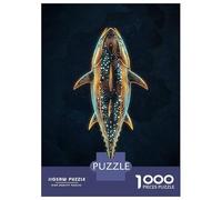 Puzzle Da 1000 Pezzi Per Adulti Abstract Fish Art on Dark Background Puzzle Per Adulti Giocattoli Fai Da Te Vacanza A Casa Passatempo Sfida Educativa 52x38cm/1000pcs