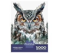 Puzzle Da 1000 Pezzi Per Adulti Abstract Paint Owl Puzzle Per Adulti Giochi Rilassanti Sfida Difficile Regalo Di Compleanno, Regali, 52x38cm/1000pcs