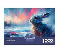 Puzzle Da 1000 Pezzi Per Adulti Abstract Rabbit in Winter Landscape Puzzle Per Adolescenti Gioco Rompicapo Decorazione Per La Casa È Ideale Come Regalo 38x26cm/1000pcs