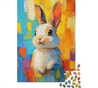 Puzzle Da 1000 Pezzi Per Adulti Abstract Rabbit Painting Puzzle Per Adulti Giochi Rilassanti Sfida Difficile Regalo Di Compleanno, Regali, 70x50cm/1000pcs