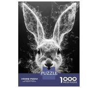 Puzzle Da 1000 Pezzi Per Adulti Abstract Rabbit Portrait Puzzle Gioco Rompicapo Decorazione Per La Casa Regali Unici Per Compleanno E Natale 38x26cm/1000pcs