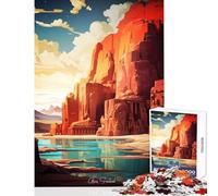 Puzzle da 1000 pezzi per adulti Abu Simbel dipinto a olio giocattoli antistress regali di Babbo Natale segreto giochi educativi ogni pezzo è unico - dimensioni 38x26cm