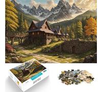 Puzzle da 1000 pezzi per adulti Accogliente baita nella foresta Giocattolo educativo antistress perché è ideale come regalo per tutta la famiglia 75x50cm