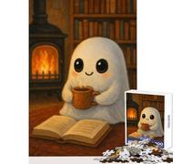 Puzzle da 1000 pezzi per adulti accogliente con lettura di fantasmi giocattoli antistress ottimi regali e giocattoli gioco educativo interessante riduzione dello stress dimensioni 38x26cm