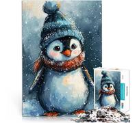 Puzzle da 1000 pezzi per adulti Acquerello pinguino per il giocattolo di sfida del gioco educativo è ideale come regalo per tutta la famiglia 38x26cm