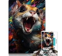 Puzzle da 1000 pezzi per adulti, adolescenti, animali, topi, puzzle per adulti, antistress, sfida difficile, giocattoli per la decorazione della casa (dimensioni 75x50cm)