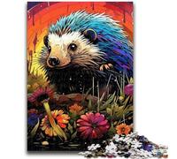 Puzzle da 1000 pezzi per adulti, adolescenti, arte, riccio, puzzle per adolescenti, giocattoli educativi per l'apprendimento, giochi per famiglie, regali e compleanni unici (75x50cm)