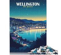 Puzzle da 1000 pezzi per adulti, adolescenti e bambini, paesaggio urbano di Wellington, Nuova Zelanda, puzzle da 1000 pezzi, sfida per giochi di famiglia (75x50 cm)