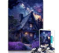 Puzzle da 1000 pezzi per adulti, adolescenti, puzzle fantasy con baita, giochi educativi per famiglie, regalo per la decorazione della casa (dimensioni 38x26cm)