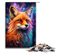 Puzzle da 1000 pezzi per adulti affascinante e spiritoso decorazione da parete a forma di volpe compleanno e Natale 75x50 cm