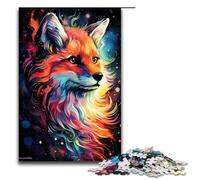Puzzle da 1000 pezzi per adulti affascinante e spiritoso gioco educativo a forma di volpe per compleanno e Natale 75x50 cm