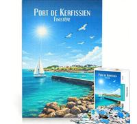 Puzzle da 1000 pezzi per adulti, Affiche Finistère Bord De Mer, gioco rompicapo, interessante antistress, ogni pezzo è unico 50x75cm