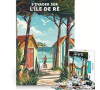 Puzzle da 1000 pezzi per adulti, Affiche Ile De Ré S'évader, gioco rompicapo, interessante antistress, ogni pezzo è unico 38x52cm