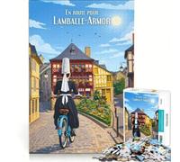 Puzzle da 1000 pezzi per adulti Affiche Lamballe-Armor, giochi per famiglie, passatempo per le vacanze a casa, regali unici per compleanno e Natale 38x26cm