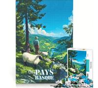 Puzzle da 1000 pezzi per adulti, Affiche Pays Basque, gioco per famiglie, assemblaggio di modelli, compleanno e Natale 38x26cm