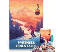 Puzzle da 1000 pezzi per adulti, Affiche Pyrénées Orientales, gioco rompicapo, interessante antistress, ogni pezzo è unico 50x75cm