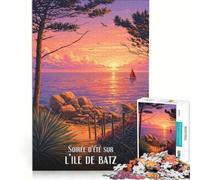 Puzzle da 1000 pezzi per adulti, affisse Ile De Batz, gioco educativo, difficile e stimolante, collezione d'artista, belle arti 38x52cm