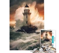Puzzle da 1000 pezzi per adulti "Against The Storm" gioco stimolante giocattolo educativo gara di velocità manuale regalo per compleanni (dimensioni 75x50cm)