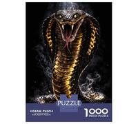 Puzzle Da 1000 Pezzi Per Adulti Aggressive Cobra Snake Puzzle Per Adulti Gioco Rompicapo Analisi E Logica Ottimo Regalo Per I Giocatori 70x50cm/1000pcs
