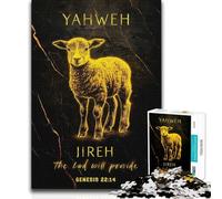 Puzzle da 1000 pezzi per adulti Agnello di Dio, Yahweh Jireh Gioco educativo per famiglie Idee regalo educative per l'apprendimento 38x52cm (1000 pezzi)