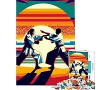Puzzle da 1000 pezzi per adulti Aikido Fight Wpap Sunset gioco intellettuale gioco per famiglie adatto alle coppie ottimo regalo per gli amanti dei giochi (dimensioni 38x52cm)