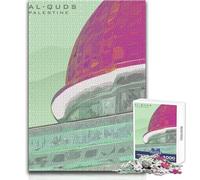 Puzzle da 1000 pezzi per adulti Al Quds Palestina Design Divertimento in famiglia e serata di gioco Analisi e logica Giocattoli antistress Dimensioni 50x75cm