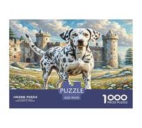 Puzzle da 1000 pezzi per adulti Alano: Cane maculato di Old Castle Gioco per famiglie divertente e stimolante e fantastica idea regalo 70x50 cm/1000 pezzi