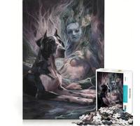 Puzzle da 1000 pezzi per adulti "Alano e il suo padrone", gioco pratico, attività divertente da fare a casa, ideale come regalo per tutta la famiglia 50x75cm
