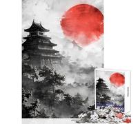 Puzzle da 1000 pezzi per adulti "Alba al castello di Edo" giocattoli antistress regali di compleanno giochi educativi interazione genitore-figlio dimensioni 50x75cm