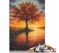 Puzzle da 1000 pezzi per adulti Albero al tramonto in autunno Puzzle da 1000 pezzi Puzzle per adulti Puzzle da 1000 pezzi Regali 1000 pezzi (75x50 cm)