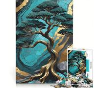 Puzzle da 1000 pezzi per adulti albero arte Kintsugi gioco impossibile interazione genitore-figlio per compleanno Natale 50x75cm