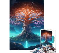 Puzzle da 1000 pezzi per adulti "Albero Cosmico della Vita" - Difficile e stimolante - Attività per famiglie - Gioco pratico per maggiori di 14 anni (38x52cm)