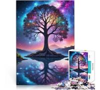 Puzzle da 1000 pezzi per adulti Albero Cosmico della Vita~ Fatto di carta,da 14 anni in su per il gioco educativo sfida giocattolo apprendimento educativo regalo。misurare:38x52cm