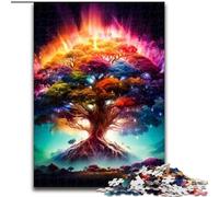 Puzzle da 1000 pezzi per adulti Albero Cosmico della Vita in legno, Capodanno, regalo di festa 50x75cm per gioco interattivo per famiglie