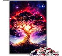 Puzzle da 1000 pezzi per adulti Albero Cosmico della Vita in legno, per adolescenti dai 14 anni in su, decorazione per la casa 50x75cm per compleanni, feste e occasioni speciali