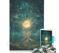 Puzzle da 1000 pezzi per adulti, Albero della foresta incantata, gioco pratico, migliora la memoria, ideale come regalo per tutta la famiglia 50x75cm