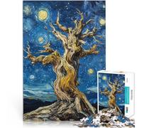 Puzzle da 1000 pezzi per adulti Albero della notte stellata Giocattoli Giochi Educativi Antistress Migliorare l'amore tra le coppie 52x38cm