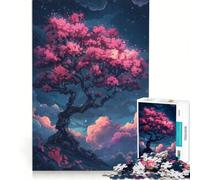 Puzzle da 1000 pezzi per adulti "Albero della Solitudine tra le Nuvole" gioco impossibile ideale per passare il tempo durante le vacanze regalo di compleanno o di viaggio 38x26cm