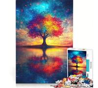 Puzzle da 1000 pezzi per adulti Albero della Vita Arcobaleno gioco impossibile analisi e logica per rafforzare l'amore tra le coppie 38x26cm