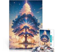 Puzzle da 1000 pezzi per adulti albero della vita degli anime Gioco impegnativo e gioco in famiglia Lista dei desideri con Babbo Natale 70x100cm