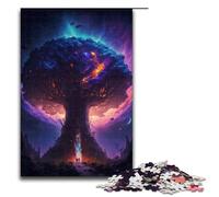 Puzzle da 1000 pezzi per adulti Albero della vita del mondo cosmico gioco educativo giocattolo opera d'arte regalo 1000 pezzi (75x50 cm)