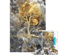 Puzzle da 1000 pezzi per adulti Albero della Vita Dorato puzzle per adulti analisi e logica difficile e stimolante gioco educativo per tutta la famiglia 50x75cm