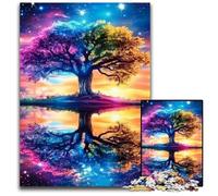 Puzzle da 1000 pezzi per adulti, Albero della vita, puzzle in legno, giochi educativi, con poster abbinato e scheda quiz per età dai 14 anni in su, 50x75cm