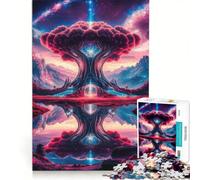 Puzzle da 1000 pezzi per adulti Albero della Vita Rosa Gioco Impossibile Sfida da Completare Ideale come Regalo 50x75cm