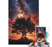 Puzzle da 1000 pezzi per adulti Albero della Vita Stellato gioco intellettuale gioco pratico schema di assemblaggio regalo di compleanno (dimensioni 38x52cm)