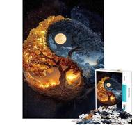 Puzzle da 1000 pezzi per adulti Albero della Vita Yin Yang gioco pratico per adulti taglio di precisione divertimento da fare a casa (dimensioni 38x52cm)