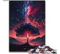 Puzzle da 1000 pezzi per adulti, Albero dello Spazio in legno, Capodanno, regalo per le feste, 50x75cm, coinvolgente attività di gioco per la famiglia