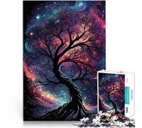 Puzzle da 1000 pezzi per adulti Albero dello spazio spirituale Fatto di cartone per età pari o superiore a 14 anni Allena il tuo cervello e le tue mani Regali di gioco di Natale misurare：38x52cm